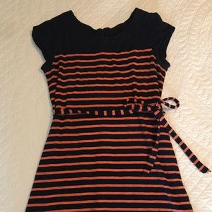 Navy and Coral Dress